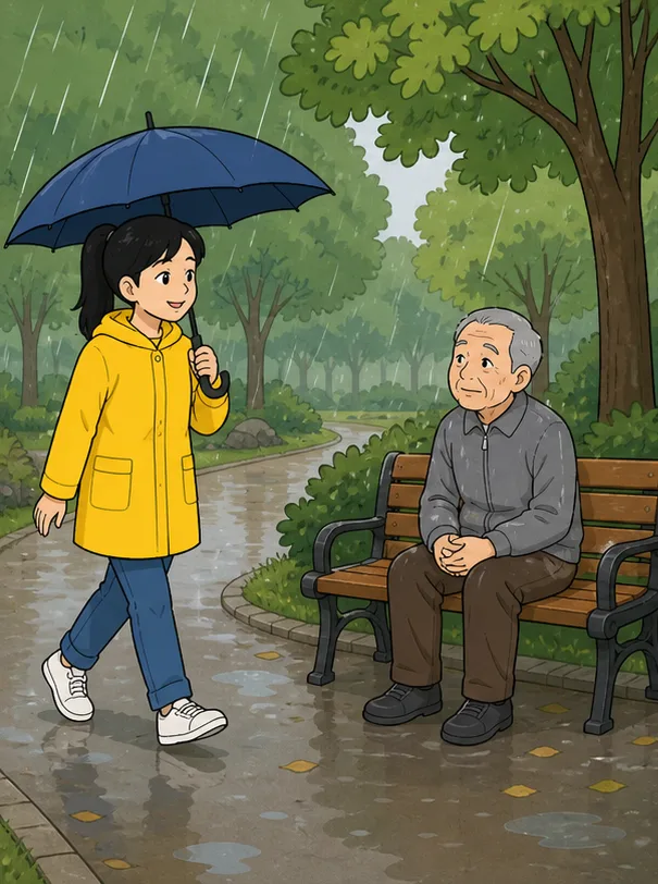 Panel 1 of the Describe the picture picture story