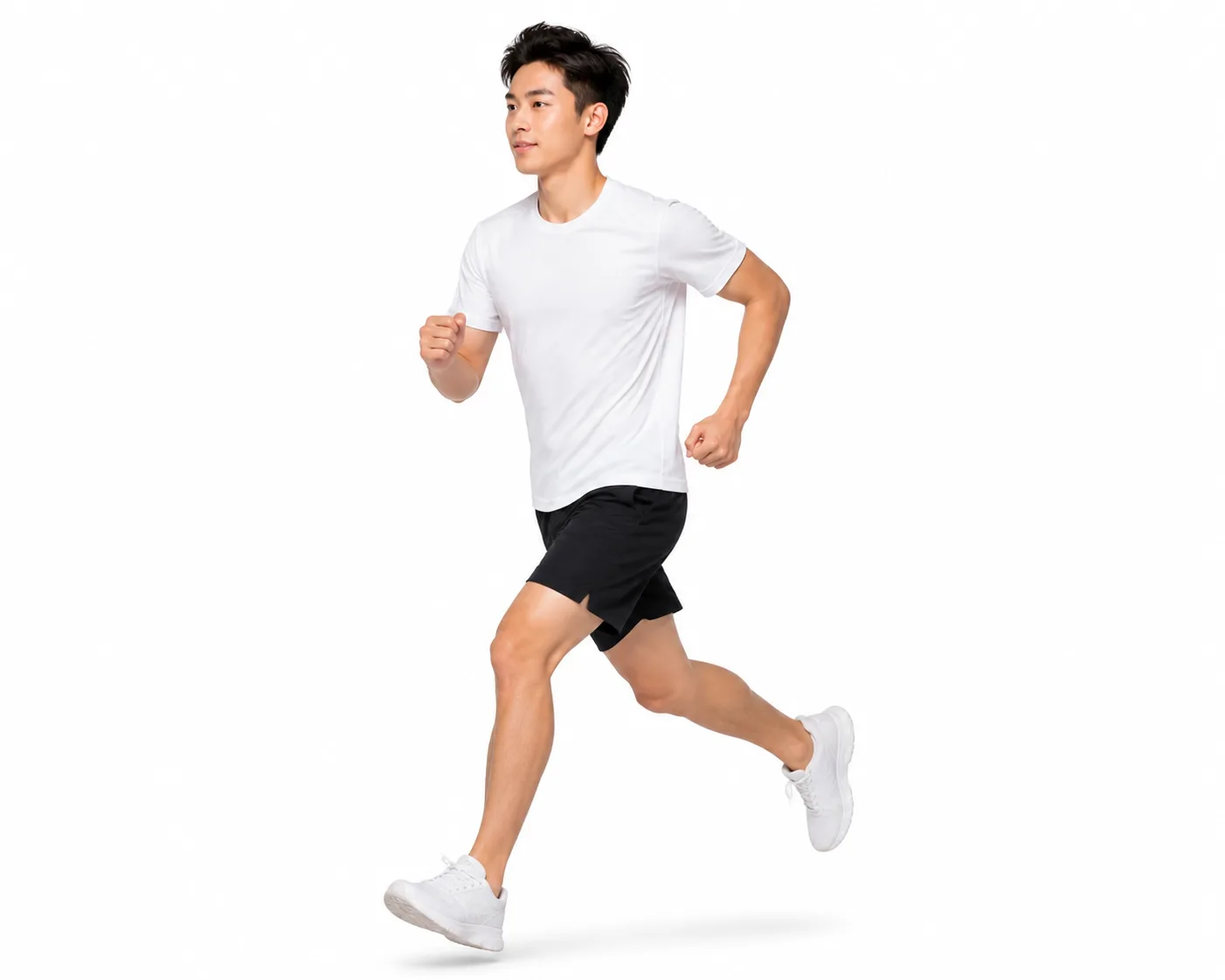 Option C: 一个人在路上跑步