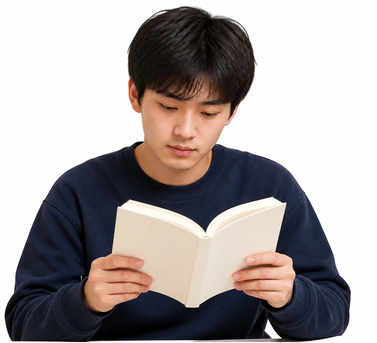 Option F: 一个人在看书